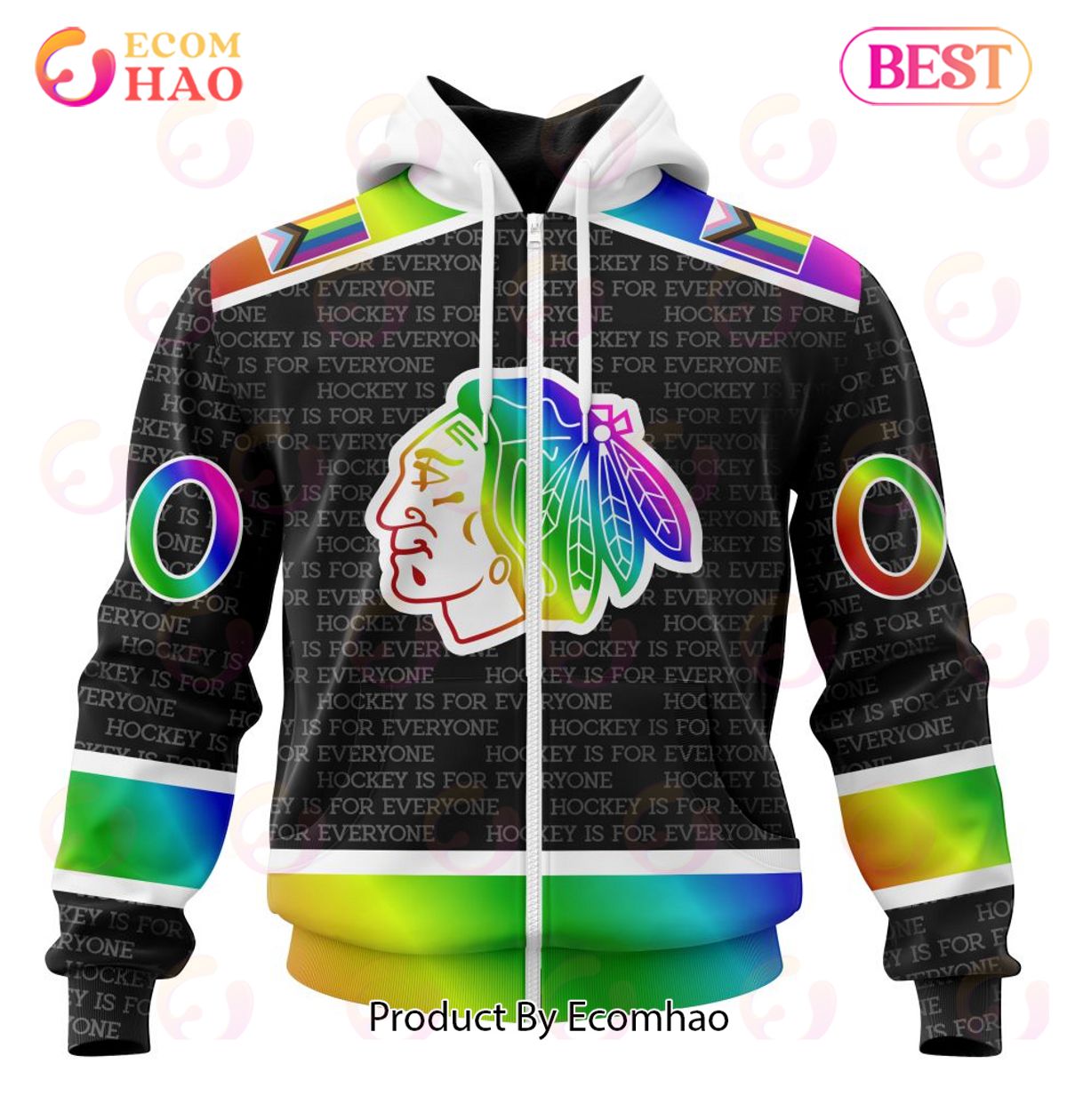 NHL Chicago Blackhawks Special Pride Design Hockey Is For Everyone 3D Hoodie