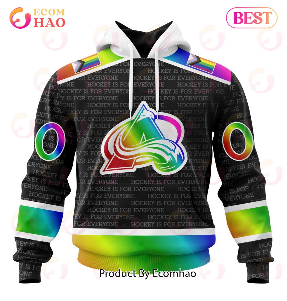 NHL Colorado Avalanche Special Pride Design Hockey Is For Everyone 3D Hoodie