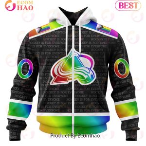 NHL Colorado Avalanche Special Pride Design Hockey Is For Everyone 3D Hoodie