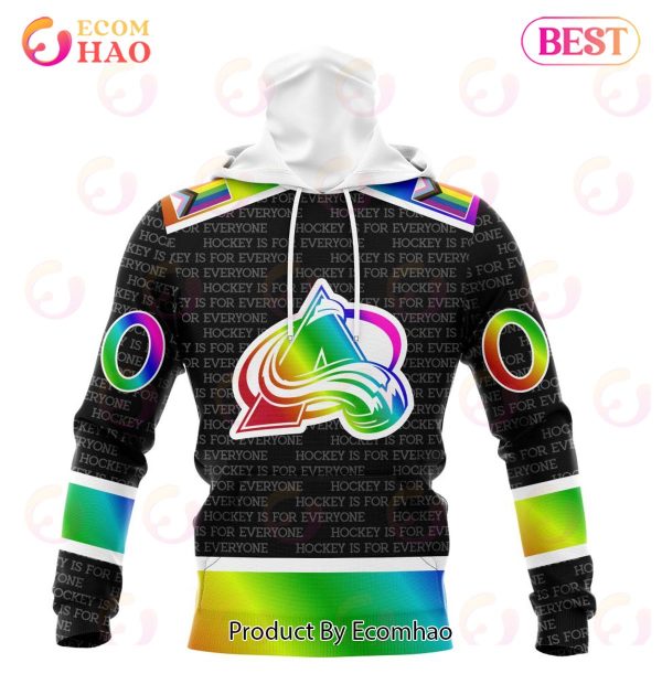 NHL Colorado Avalanche Special Pride Design Hockey Is For Everyone 3D Hoodie