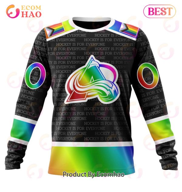 NHL Colorado Avalanche Special Pride Design Hockey Is For Everyone 3D Hoodie