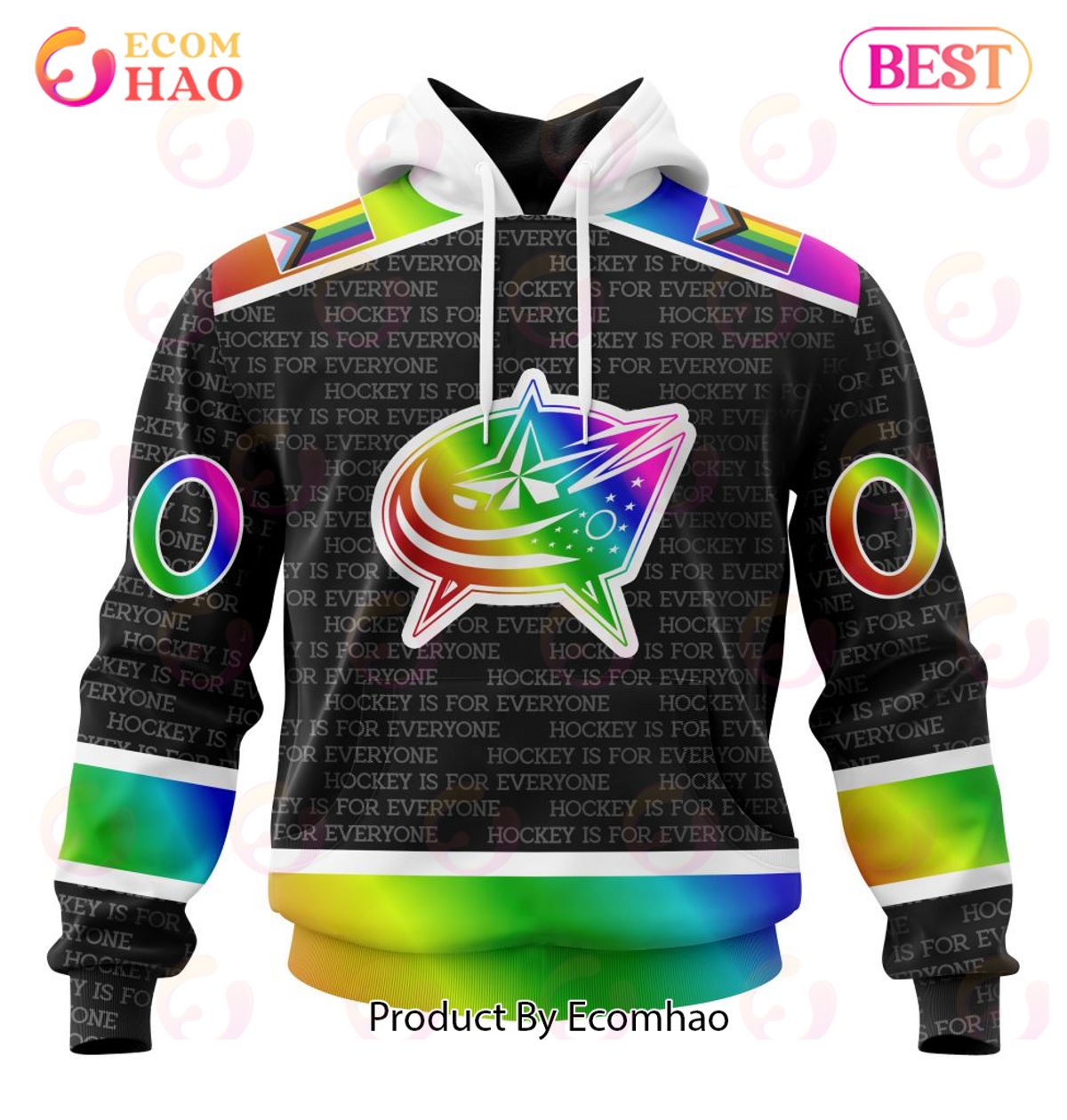 NHL Columbus Blue Jackets Special Pride Design Hockey Is For Everyone 3D Hoodie