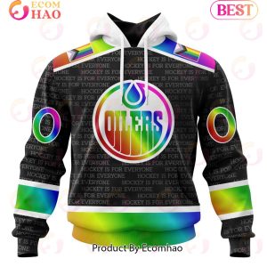 NHL Edmonton Oilers Special Pride Design Hockey Is For Everyone 3D Hoodie