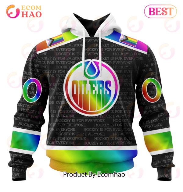 NHL Edmonton Oilers Special Pride Design Hockey Is For Everyone 3D Hoodie