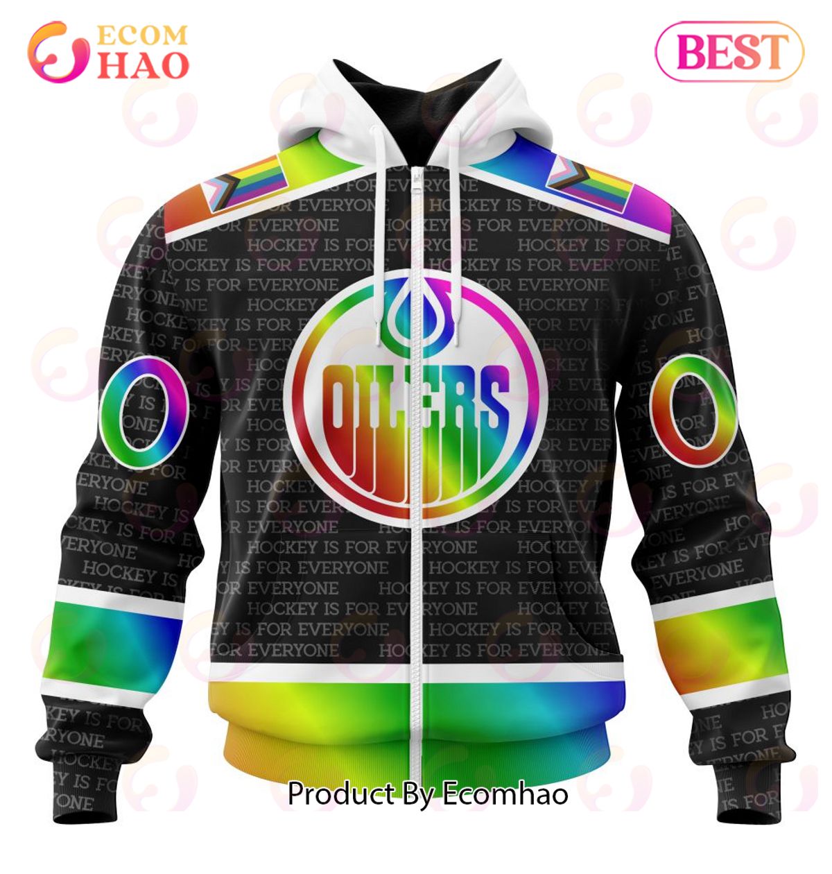 NHL Edmonton Oilers Special Pride Design Hockey Is For Everyone 3D Hoodie