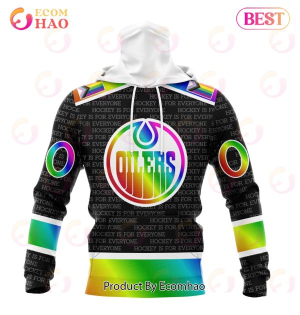 NHL Edmonton Oilers Special Pride Design Hockey Is For Everyone 3D Hoodie