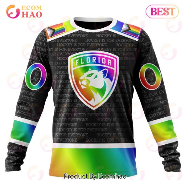 NHL Florida Panthers Special Pride Design Hockey Is For Everyone 3D Hoodie