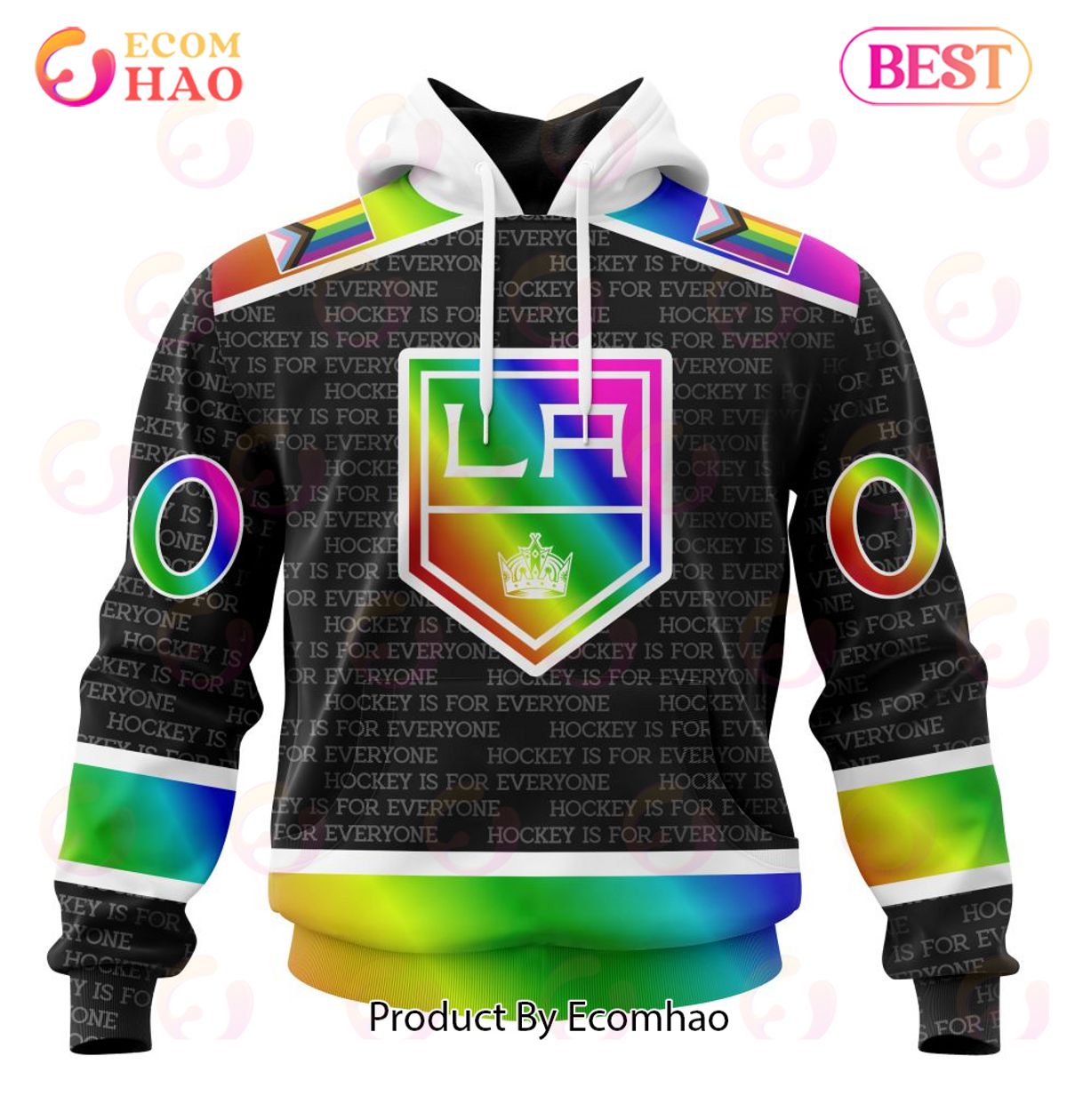 NHL Los Angeles Kings Special Pride Design Hockey Is For Everyone 3D Hoodie