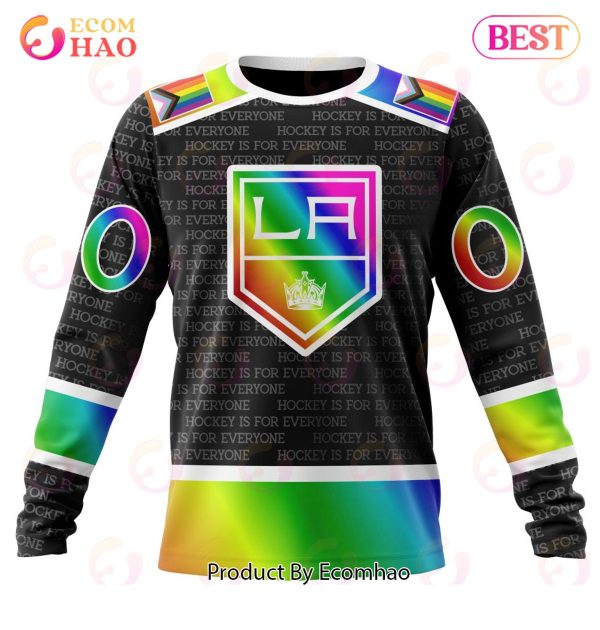 NHL Los Angeles Kings Special Pride Design Hockey Is For Everyone 3D Hoodie