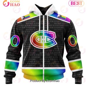 NHL Montreal Canadiens Special Pride Design Hockey Is For Everyone 3D Hoodie