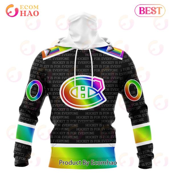 NHL Montreal Canadiens Special Pride Design Hockey Is For Everyone 3D Hoodie