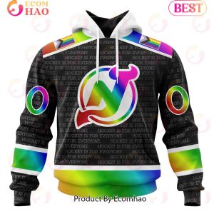 NHL New Jersey Devils Special Pride Design Hockey Is For Everyone 3D Hoodie