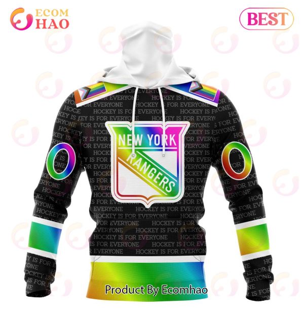 NHL New York Rangers Special Pride Design Hockey Is For Everyone 3D Hoodie