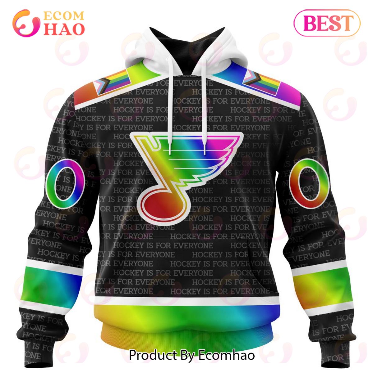 NHL St. Louis Blues Special Pride Design Hockey Is For Everyone 3D Hoodie