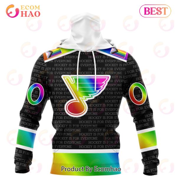 NHL St. Louis Blues Special Pride Design Hockey Is For Everyone 3D Hoodie