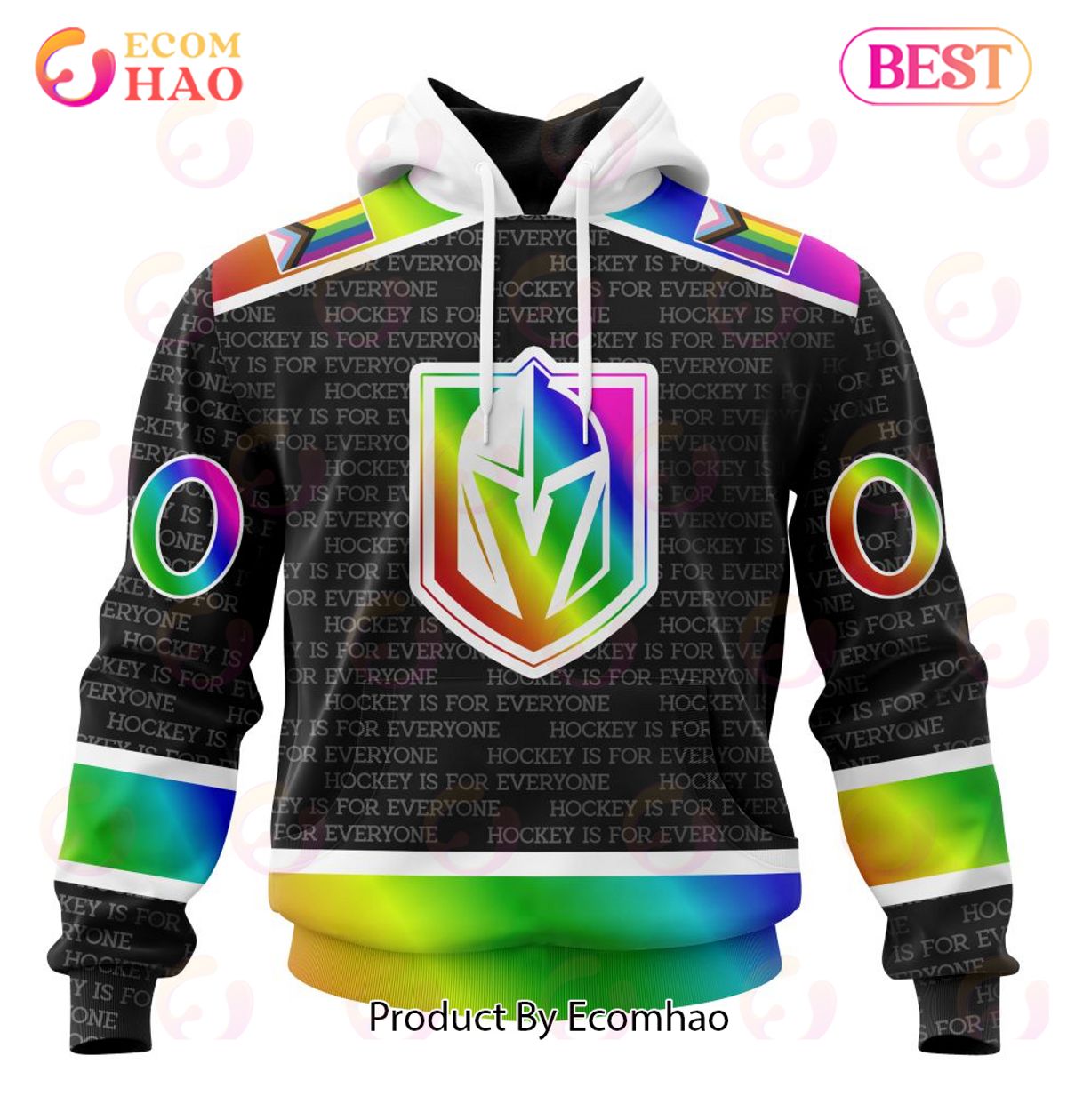 NHL Vegas Golden Knights Special Pride Design Hockey Is For Everyone 3D Hoodie