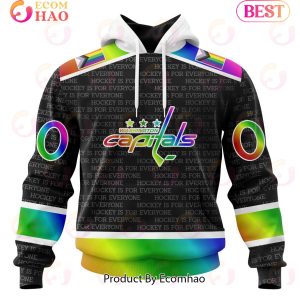 NHL Washington Capitals Special Pride Design Hockey Is For Everyone 3D Hoodie