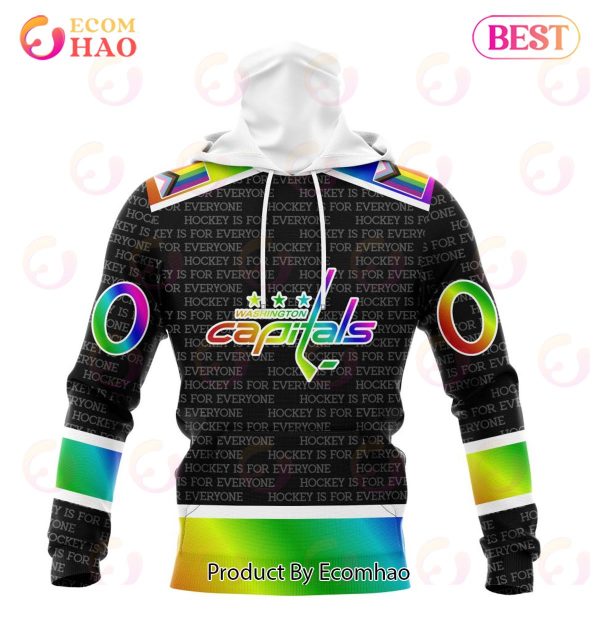 NHL Washington Capitals Special Pride Design Hockey Is For Everyone 3D Hoodie