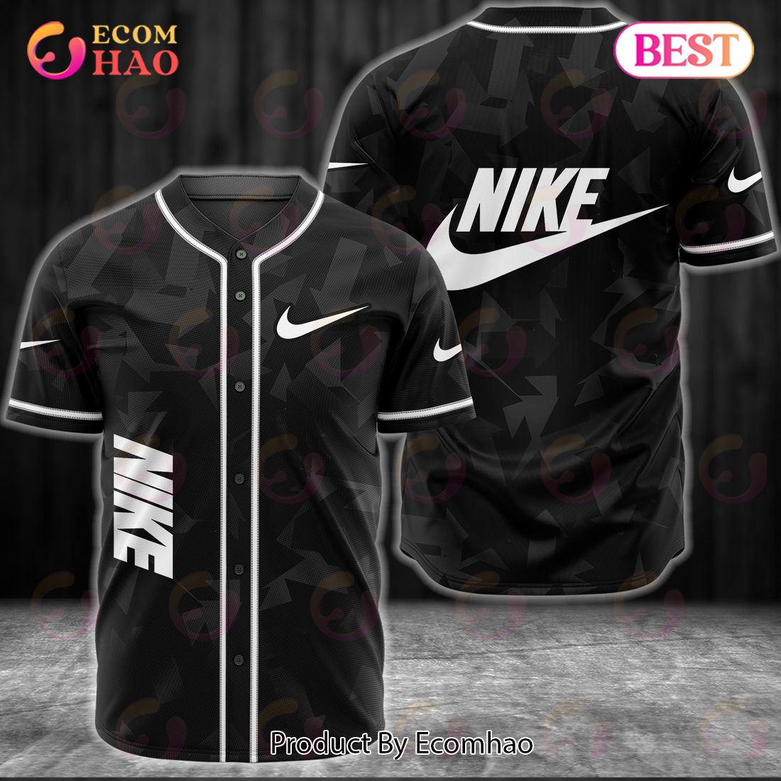 Nike Full Black Printing Pattern Luxury Brand Jersey Limited Edition Luxury Items