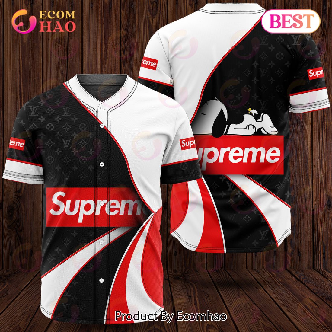 Supreme Printing Logo Louis Vuitton Luxury Brand Jersey Limited Edition