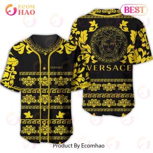 Versace Black Gold Full Printing Pattern Luxury Brand Jersey Limited Edition