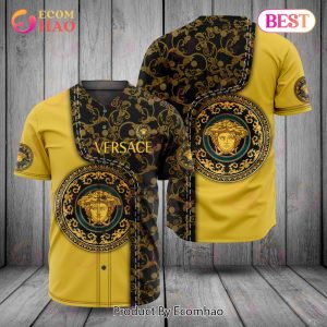 Versace Black Gold Mix Classic Pattern Luxury Brand Jersey Limited Edition