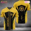 Versace Full Black Mix Logo Luxury Brand Jersey Limited Edition Versace Full Black Mix Logo Luxury Brand Jersey Limited Edition
