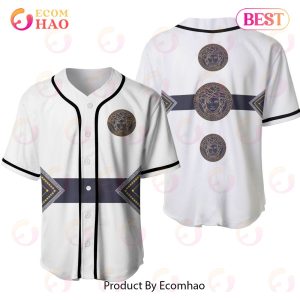 Versace White Mix Printing Pattern Luxury Brand Jersey Limited Edition