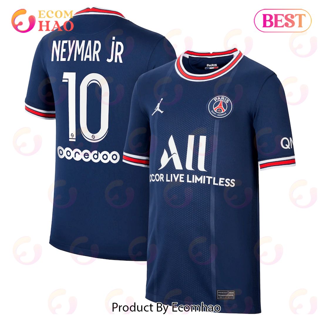 Neymar Jr Paris Saint Blue Football Jersey Limited Edition