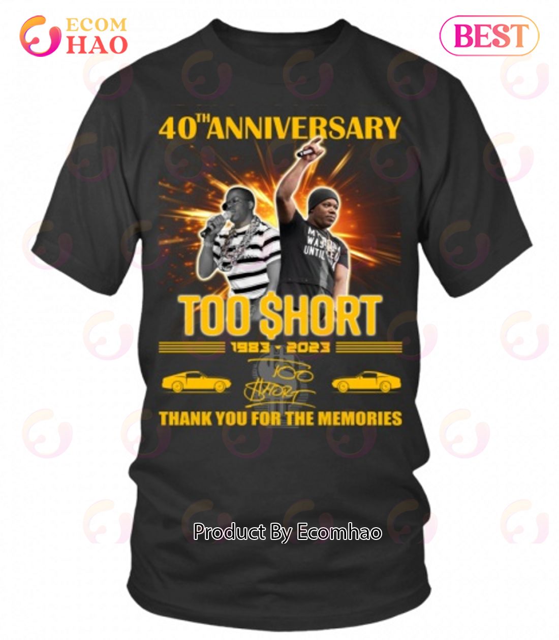 40th Anniversary Too Short 1983 – 2023 Thank You For The Memories T-Shirt