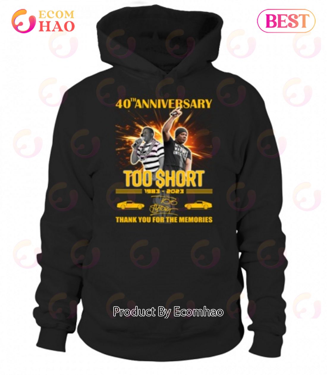 40th Anniversary Too Short 1983 – 2023 Thank You For The Memories T-Shirt