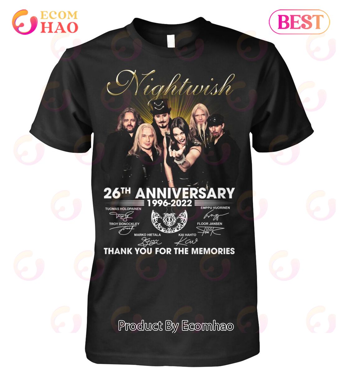 Nightwish 26th Anniversary 1996 – 2022 Thank You For The Memories T-Shirt