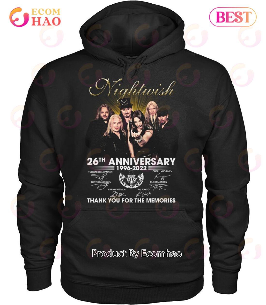 Nightwish 26th Anniversary 1996 – 2022 Thank You For The Memories T-Shirt