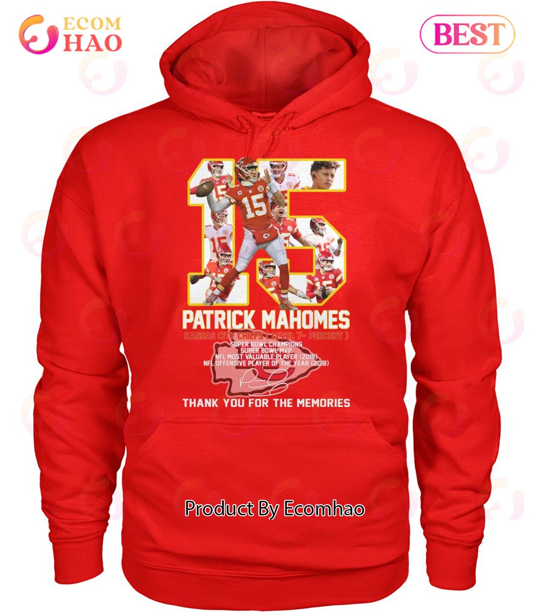 Patrick Mahomes  15 Kansas City Chiefs Thank You For The Memories T-Shirt