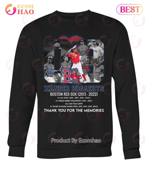 Xander Bogaerts Boston Red Sox 2013 – 2022 Thank You For The Memories T-Shirt