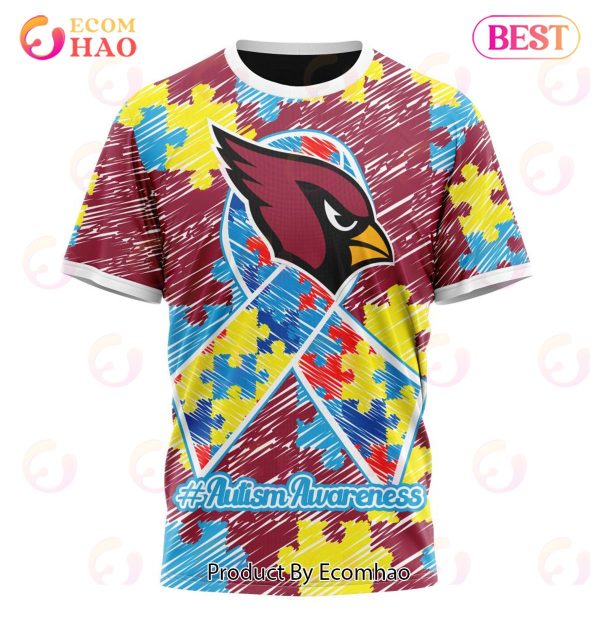 NFL Arizona Cardinals Special Autism Awareness Design 3D Hoodie
