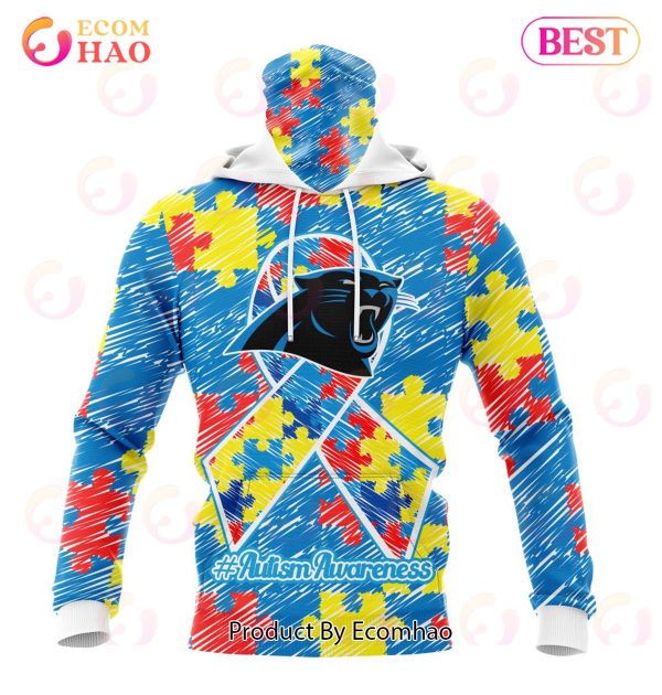 NFL Carolina Panthers Special Autism Awareness Design 3D Hoodie