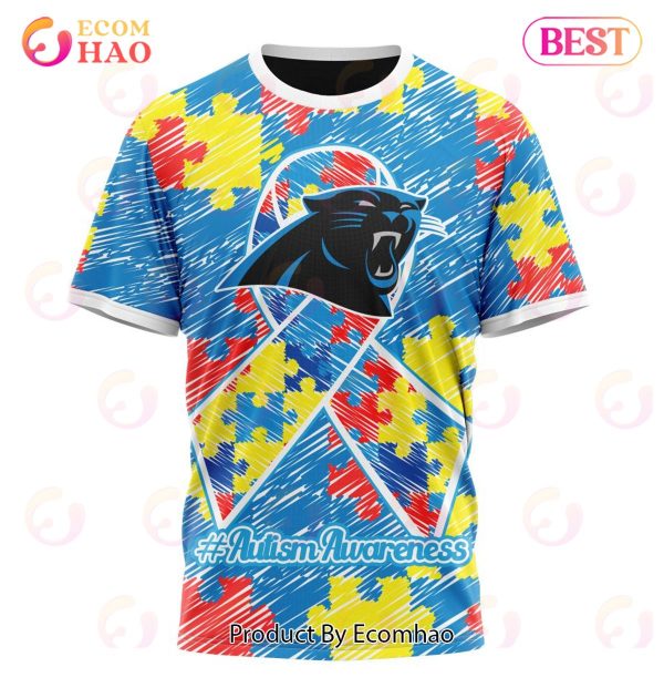NFL Carolina Panthers Special Autism Awareness Design 3D Hoodie