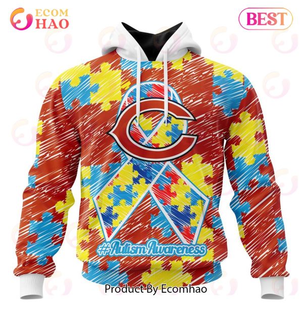 NFL Chicago Bears Special Autism Awareness Design 3D Hoodie