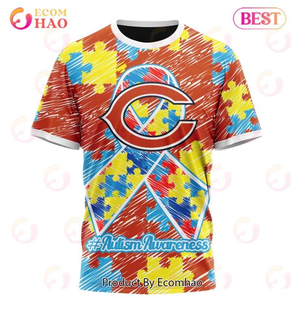 NFL Chicago Bears Special Autism Awareness Design 3D Hoodie