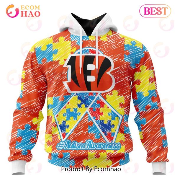 NFL Cincinnati Bengals Special Autism Awareness Design 3D Hoodie