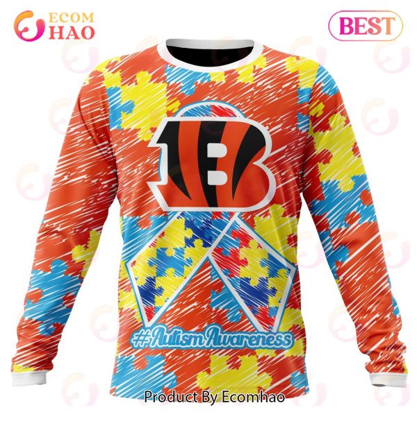 NFL Cincinnati Bengals Special Autism Awareness Design 3D Hoodie