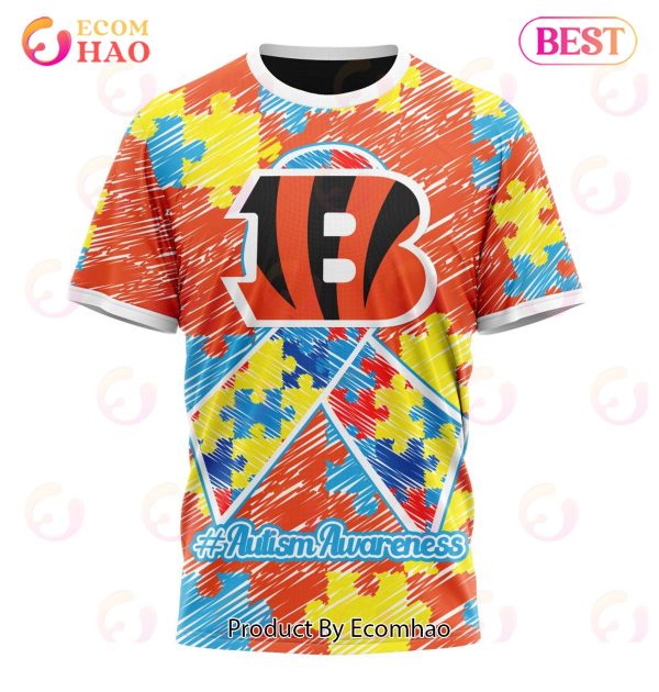 NFL Cincinnati Bengals Special Autism Awareness Design 3D Hoodie