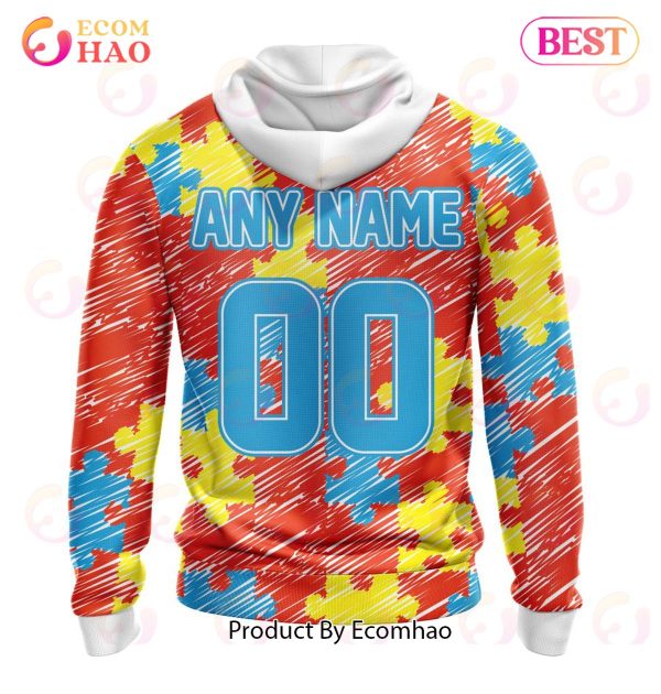 NFL Cleveland Browns Special Autism Awareness Design 3D Hoodie