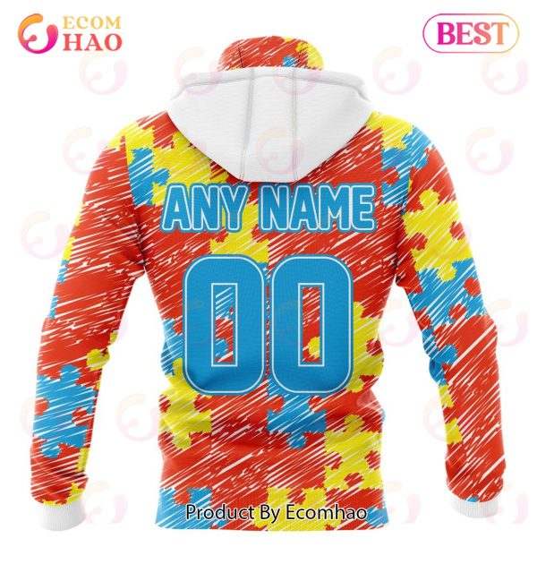 NFL Cleveland Browns Special Autism Awareness Design 3D Hoodie