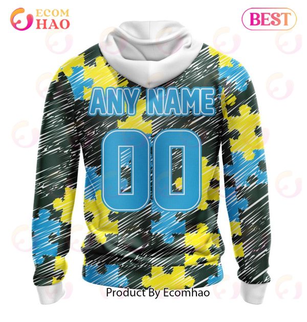NFL Green Bay Packers Special Autism Awareness Design 3D Hoodie