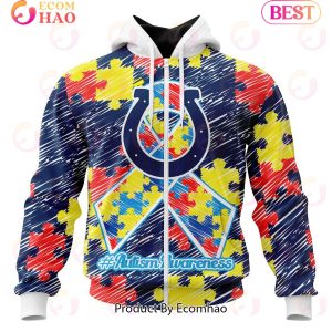 NFL Indianapolis Colts Special Autism Awareness Design 3D Hoodie