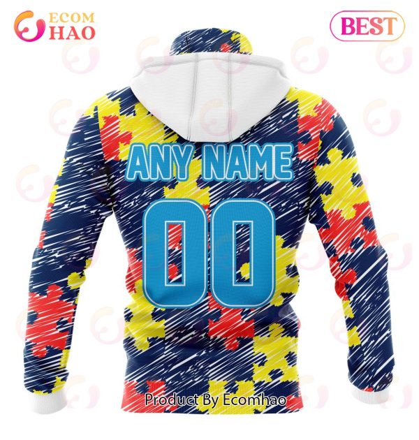 NFL Indianapolis Colts Special Autism Awareness Design 3D Hoodie