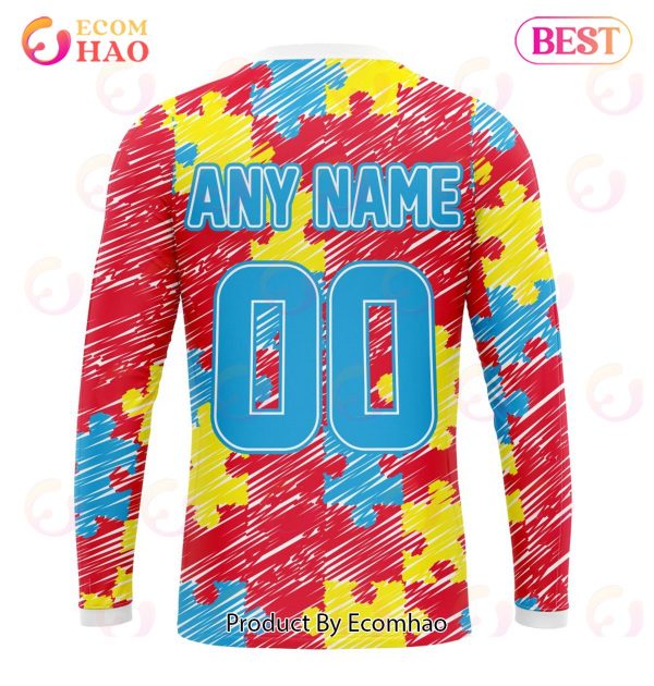 NFL Kansas City Chiefs Special Autism Awareness Design 3D Hoodie