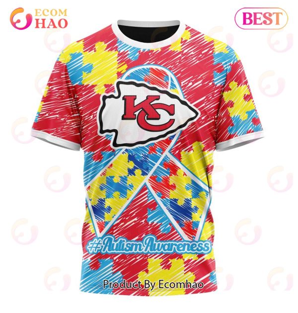 NFL Kansas City Chiefs Special Autism Awareness Design 3D Hoodie